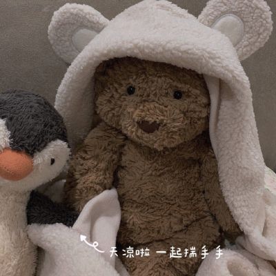 可爱小熊小企鹅玩偶情侣头像图片