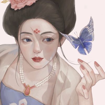 高冷御姐古风头像手绘女生高清图片