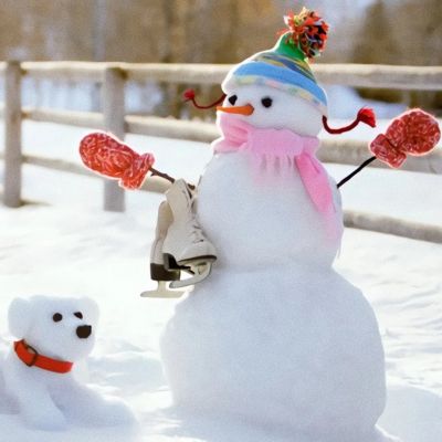 超萌可爱的雪人头像图片