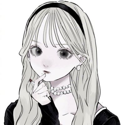 手绘女生小众头像高清动漫稀有图片