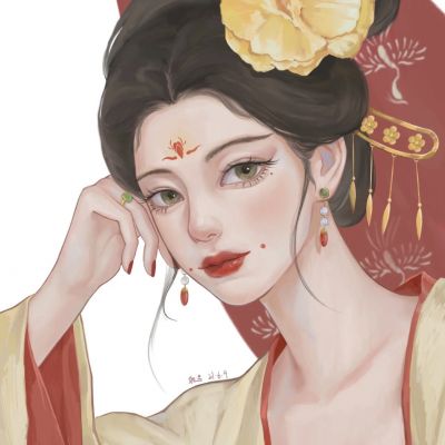 高冷御姐古风头像手绘女生高清图片