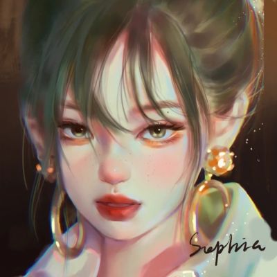 女生头像唯美高级质感手绘图片