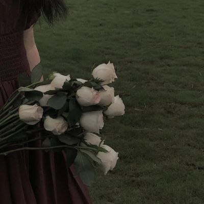 超丧女生头像捧花