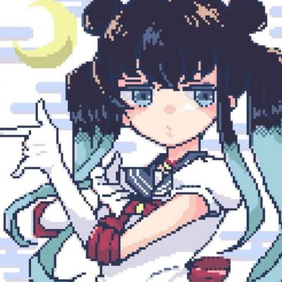 像素女生动漫头像可爱高清图片