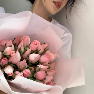 超丧女生头像捧花