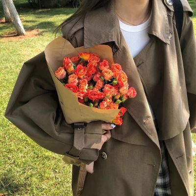 超丧女生头像捧花