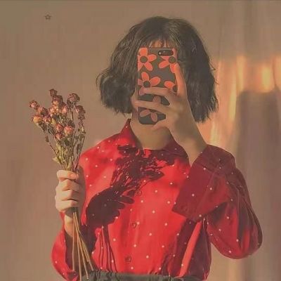 好运女生头像红色系真人高清图片