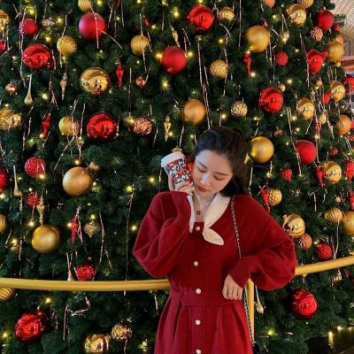 好运女生头像红色系真人高清图片