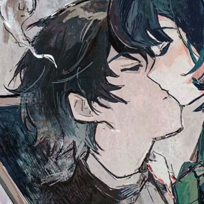 小众高清情侣头像动漫深情对视图片