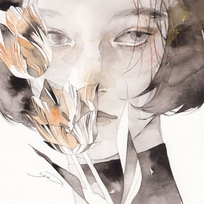 梦幻手绘意境气质女头