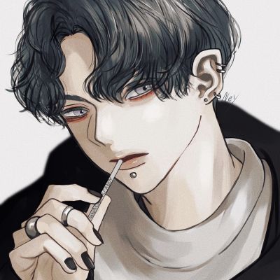 插画风格的超酷个性男孩子头像图片