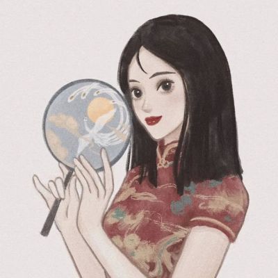 手绘迪士尼公主旗袍民国风头像图片