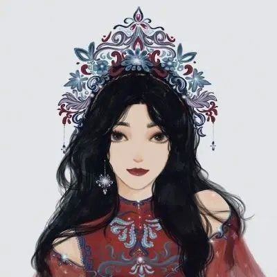 手绘迪士尼公主旗袍民国风头像图片