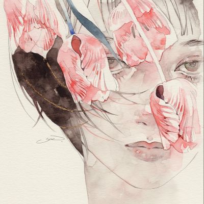 梦幻手绘意境气质女头