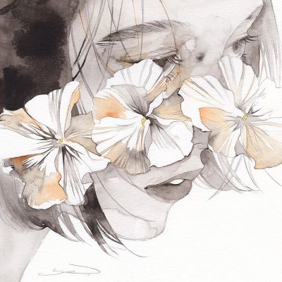 梦幻手绘意境气质女头