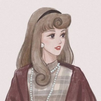 手绘迪士尼公主旗袍民国风头像图片