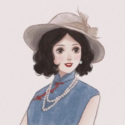 手绘迪士尼公主旗袍民国风头像图片