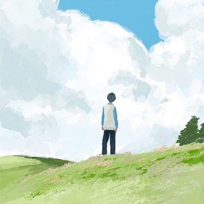 手绘鬼灭之刃背影头像