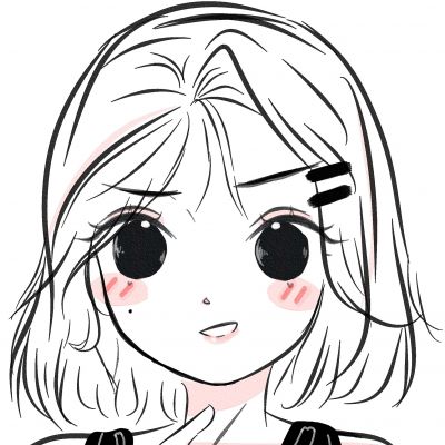 超萌原创可爱简笔女生头像