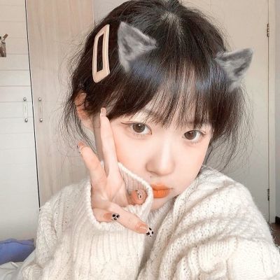 ins风超甜微信女头