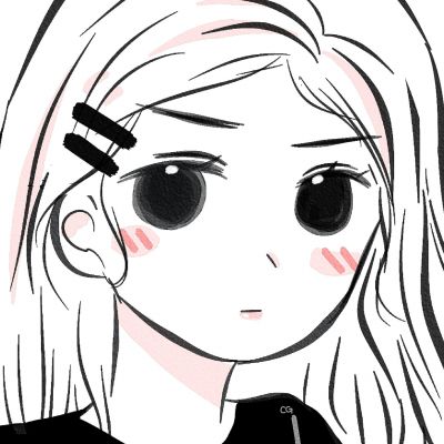 超萌原创可爱简笔女生头像