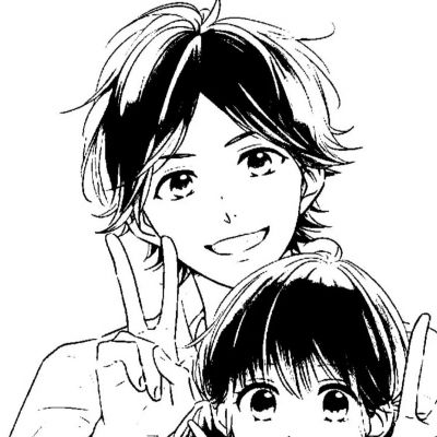 高质感黑白系手绘情头