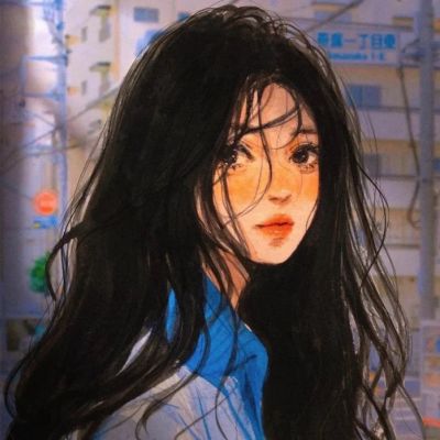 高颜值ins手绘女生头像