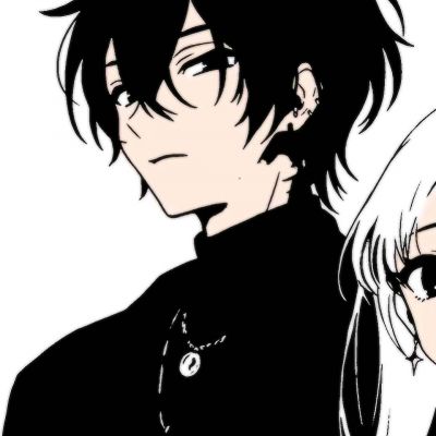 高质感黑白系手绘情头