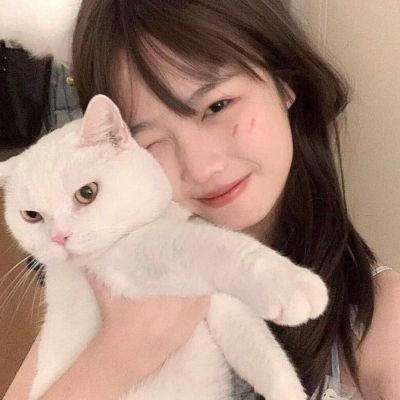 可爱抱萌宠温柔女生头像