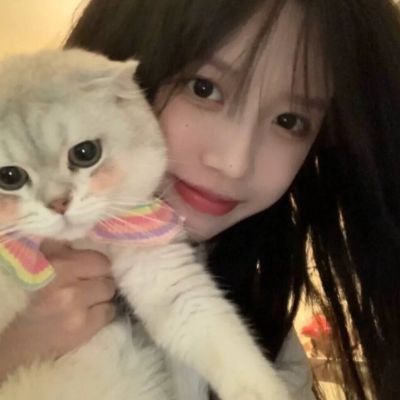 可爱抱萌宠温柔女生头像