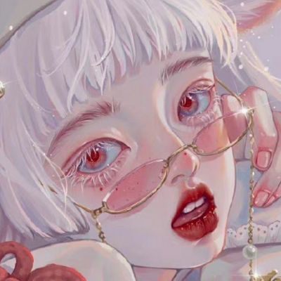 高颜值ins手绘女生头像