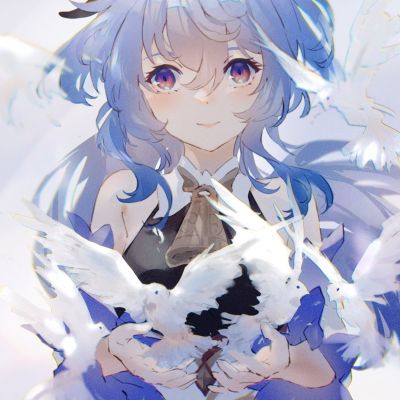氛围感意境手绘女头