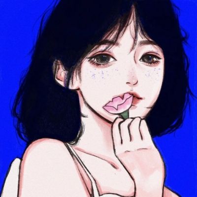 高颜值ins手绘女生头像