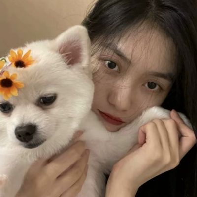 可爱抱萌宠温柔女生头像