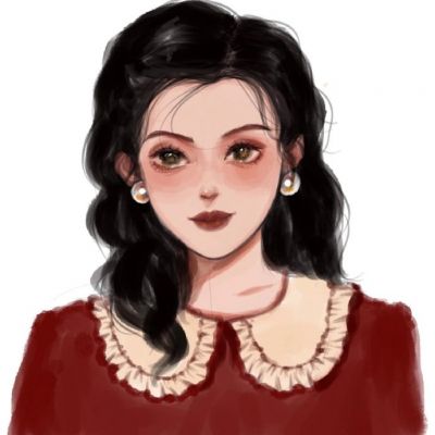 手绘红色系女头
