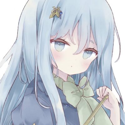 超治愈蓝色系动漫女头
