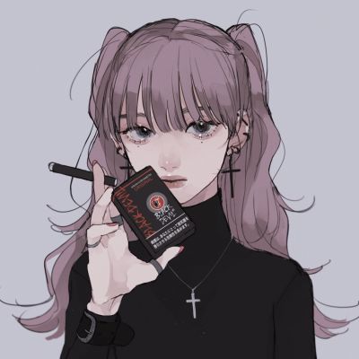 气质魅力手绘插画女头