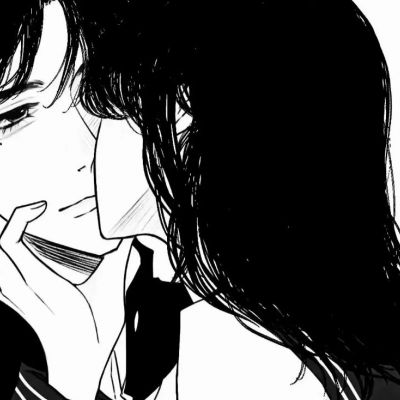 个性潮酷黑白情侣动漫头像一对两张