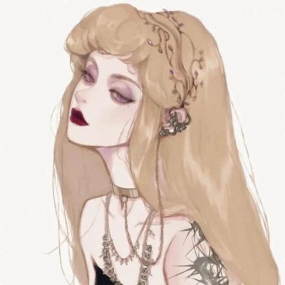 迪士尼公主系列手绘头像