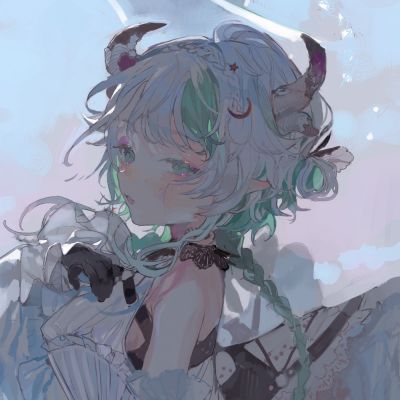 气质魅力手绘插画女头