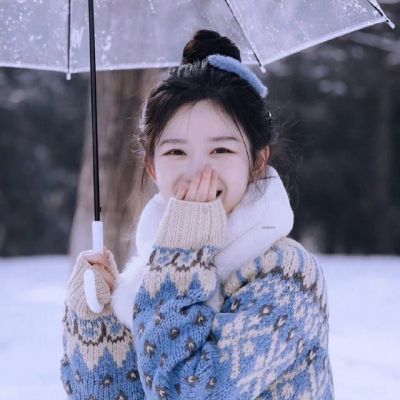 2026冬天雪中真人女生头像
