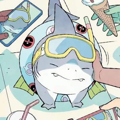 超萌可爱鲨鱼卡通头像