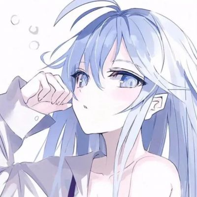 超治愈蓝色系动漫女头