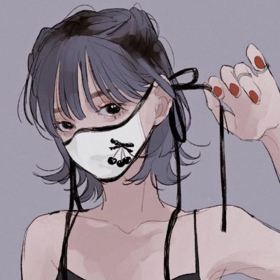 气质魅力手绘插画女头