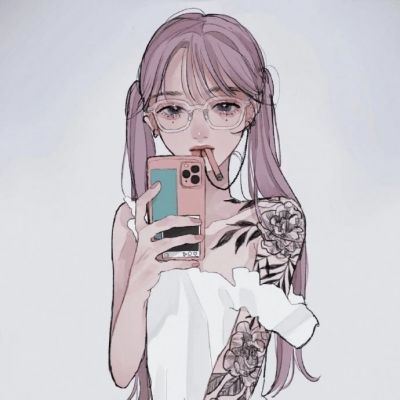 气质魅力手绘插画女头