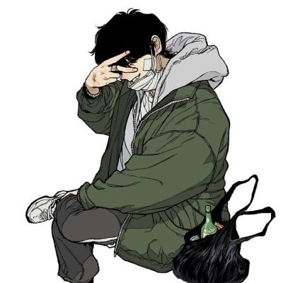 动漫帅哥男头ins男生手绘图片