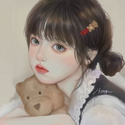 ins精致女头动漫手绘高清图片
