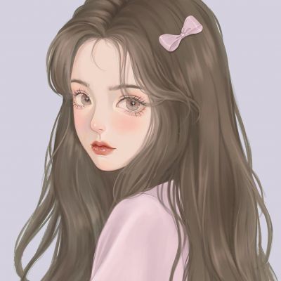 手绘女生头像唯美清新气质高清图片