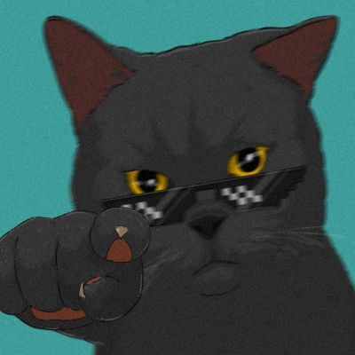 搞笑猫猫情侣手绘一左一右头像图片