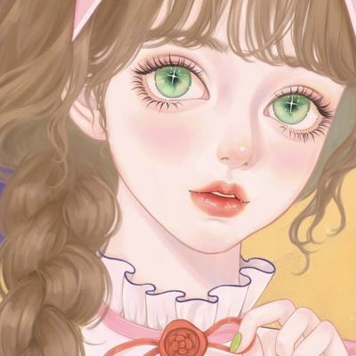 手绘女生头像唯美清新气质高清图片